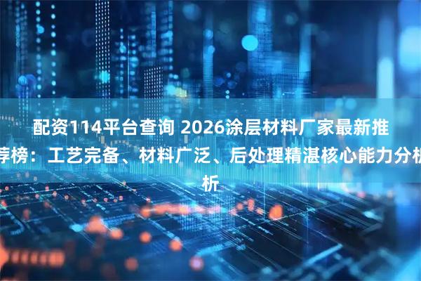 配资114平台查询 2026涂层材料厂家最新推荐榜：工艺完备、材料广泛、后处理精湛核心能力分析